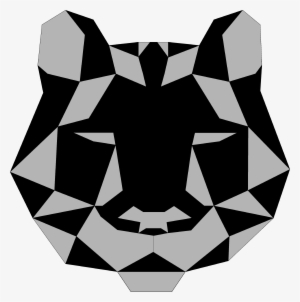 Stop Animal Cruelty Sign Black & Grey Geometric Lion - Illustration #2154422