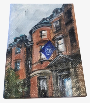 Miniature College Club Of Boston Oil Painting On Chairish - House #2154787