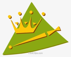 Crown And Scepter Royalty Free Vector Clip Art Illustration - Royalty Payment #2156193