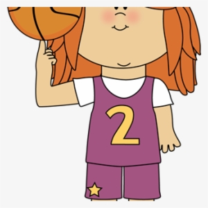 Girls Basketball Clip Art Heart Clipart Hatenylo - Girl Playing Basketball Clipart #2156421