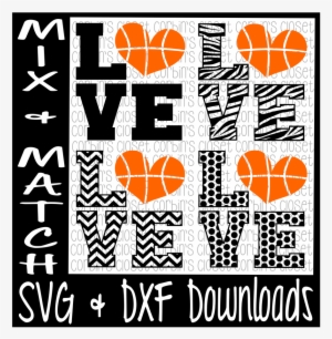 Love Heart Basketball Mix & Match Cutting File By Corbins #2156505