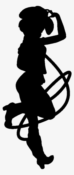 Sticker Silhouette Cowgirl - Cowgirl Silhouette Png #2156992