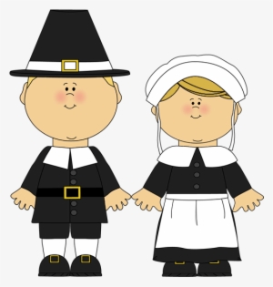 Male Pilgrim And Female Pilgrim Png Clipart - Pilgrims Clipart #2160912