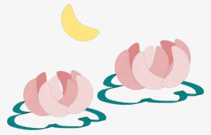 This Free Icons Png Design Of Water Lily And Moon #2161344