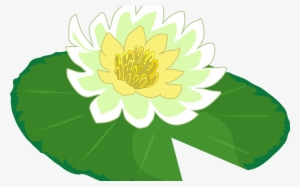 White Flower Water Lily Clipart The Cliparts Png Clipartix - Lily Pad Clip Art #2161411