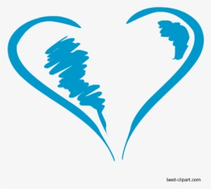 Blue Scribbled Heart - Emblem #2161945