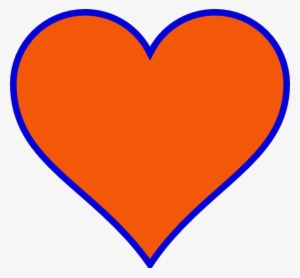 Orange & Blue Heart Clip Art At Clker - Orange And Blue Heart #2162175