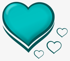 Teal Clipart Heart - Teal Heart Clipart #2162198