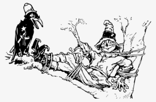 Scarecrow And Crow Svg Clip Arts 600 X 395 Px #2162262