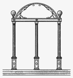 28 Collection Of Uga Arch Drawing - Uga Arch Drawing #2162363