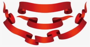 Red Ribbon Banner Png - Red Ribbon #2163130