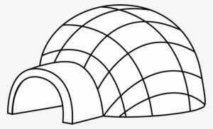 Igloo Clip Art Black And White - Igloo Clipart Black And White Png #2163203