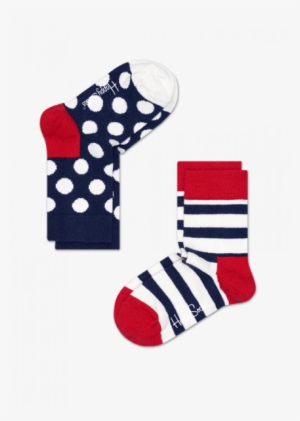 2 Pack Navy & Red Stripe Dot - Skarpetki Dziecięce #2164773 2 Pack Navy & Red Stripe Dot - Skarpetki Dziecięce #2164773