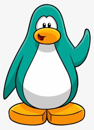 Start Module Penguin Waving - Club Penguin Aqua Penguin #2164845