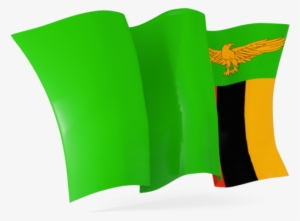 Flag Clipart Zambian - Waving Flag Of Zambia #2165143