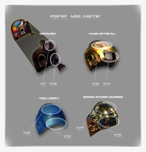 Back Of Helmets - Daft Punk Helmet Back #2167381