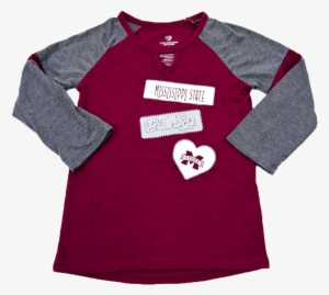 Colosseum Youth Banner M Heart Raglan Long Sleeve Tee - Raglan Long Sleeve Tee #2168728