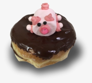 Pig In Mud Donut Which Is A Raised - Marshmallow Donut Transparent #2170532