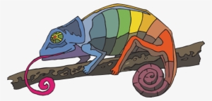 Rainbow Chameleon Clip Art - Rainbow Chameleon #2171559