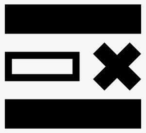 Horizontal Lines And Cross Interface Symbol Comments - Symbol #2171562