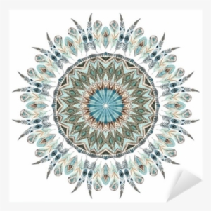 Watercolor Ethnic Feathers Abstract Mandala - Mandala Watercolor #2172065