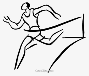 Runner Crossing The Finish Line Of A Race Royalty Free - Atletismo #2172803