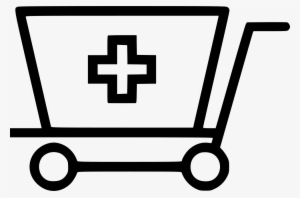 Doctor Cross Cart Trolly Svg Png Icon Free Download - Retro Kitchen Medicine Box Black Cross #2173172