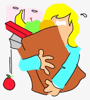 Clip Art Grocery Bag - Grocery Clipart Transparent Background #2175314