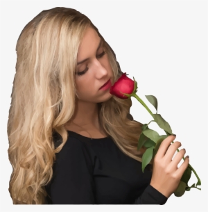 This Free Icons Png Design Of Girl With Rose #2176409