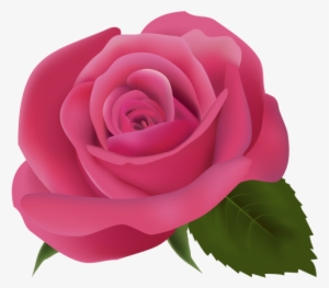 Pink Rose Png, Painted Flowers, Art Flowers, Flower - Pink Flower Transparent Background #2176519