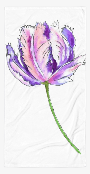 Purple Parrot Tulip Towel - Crocus #2178255