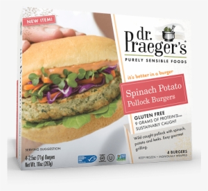 Praeger's Spinach Potato Pollock Burgers - Dr. Praeger's Sensible Foods Broccoli Pancakes - 6 #2178345