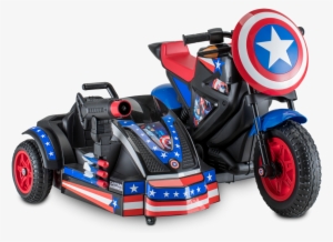 Marvel Captain America Motorcycle And Side Car - Captain America Motorcycle With Sidecar #2178679