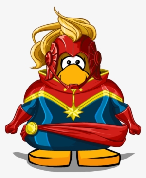 Clipart Penguin Superhero Jpg - Club Penguin Marvel Png #2178915