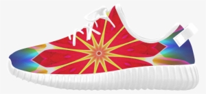 Blue Ice Flowers Red Abstract Modern Petals Zen Grus - Sock #2179145