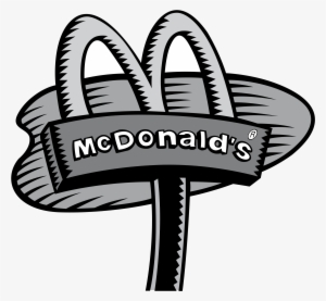 Mcdonald's Logo Png Transparent - Mcdonalds Black And White #2179234