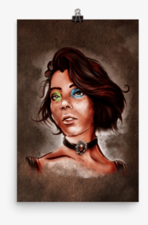 Smoky Eyed Girl Poster - Visual Arts #2179235