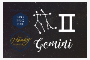 Gemini Svg Png Dxf Zodiac Cutting File Vector Download - Portable Network Graphics #2179444