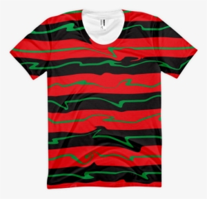 Women's Apparel T-shirt Red Abstract 100% Polyester - Active Shirt #2179452