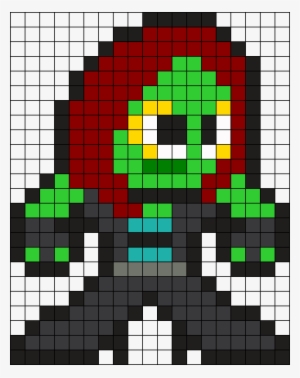 Gamora Perler Bead Pattern / Bead Sprite - Pixel Art Guardians Of The ...