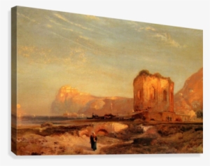 Temple Of Venus Castle Of Baiae, 1867 Canvas Print - Thomas Moran Temple Of Venus #2180149
