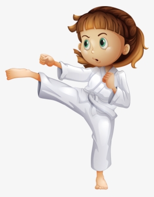 Фотки Scrapbook Images, Girl Clipart, Samurai Clothing, - Doing Karate #2180192
