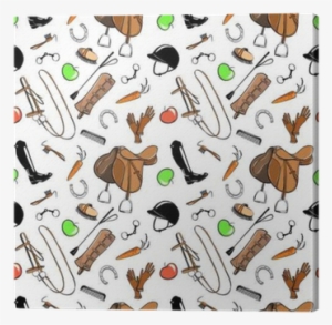 Set Of Horse Riding Tack Tool On White - Snaffle Horse Vector #2181550