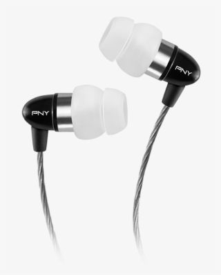 Pny Headphones Midtown 200 Black Silver Fr - Earphone In Use Png #2182563