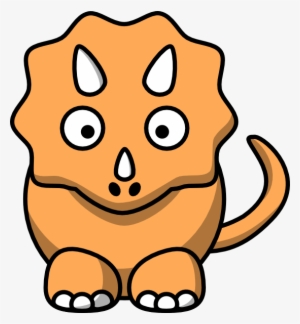 Picture Transparent Library Orange Triceratops Clip - Dinosaur Clipart #2183151