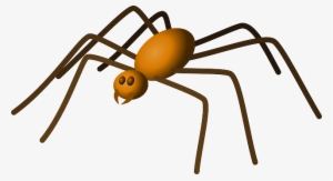 Cartoon, Spider, Bug, Colored, Insect, Walking, Spiders - Brown Spider Clipart #2184668
