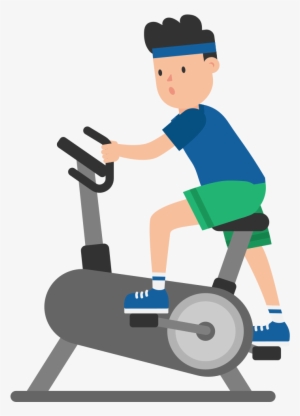 Open - Man On Elliptical Cartoon #2184990