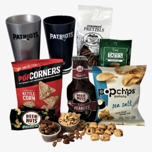New England Patriots Fan Gift Basket - Pop Chips Salted Popped Potato Chips #2185477