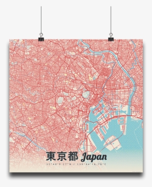 Premium Map Poster Of Tokyo Japan - Tokyo #2187294
