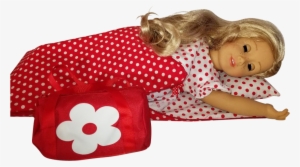 Playful Polka Dot Sleeping Bag Camping Set Fits American #2187315